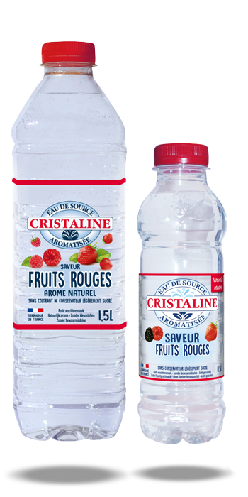 Cristaline aromatisée fruits rouge 1,5L & 50cL