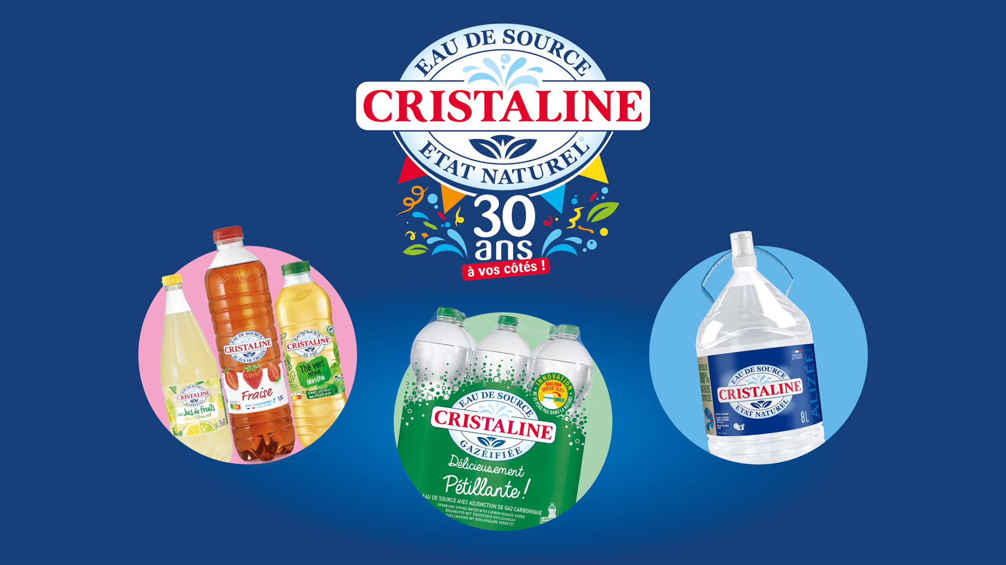 Pack d'eau fraiche de la source Cristaline