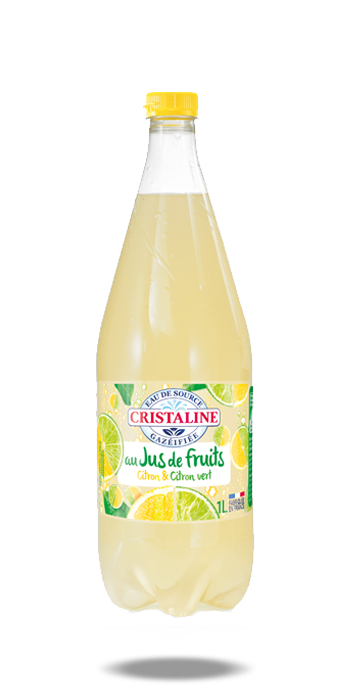 Cristaline gazeuse 1 l arôme citron & citron vert