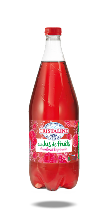 Cristaline gazeuse 1 l arôme framboise & grenade