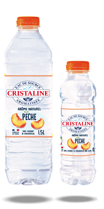 Cristaline aromatisée pêche