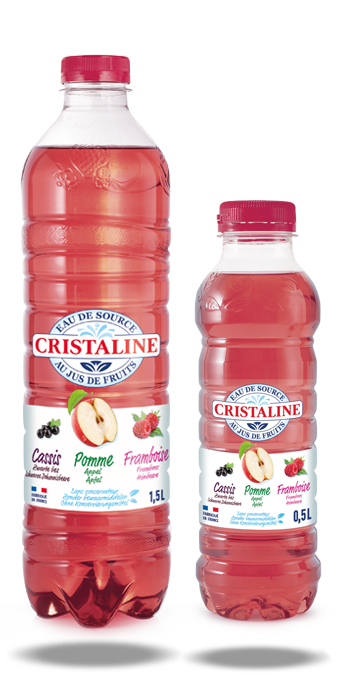 Cristaline jus cassis pomme framboise 1,5L & 50cL