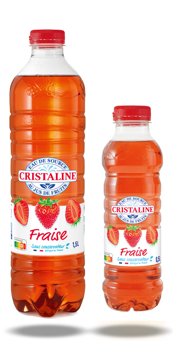 Cristaline jus fraise 1,5L & 50cL